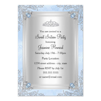 sweet invitation invitations tiara jewel sparkle zazzle