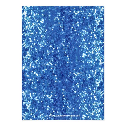 Blue Sparkle-look Bow Boy's Baby Shower Invite