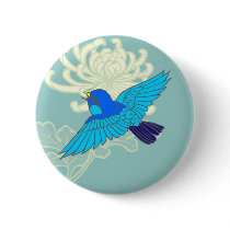 Blue Sparrow buttons by dancingsparrow Blue Sparrow buttons