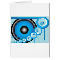 Blue Speaker Greeting Card