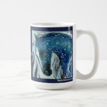 Blue Speckle Horse Mug