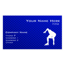 Blue Speed Skater Business Card Template