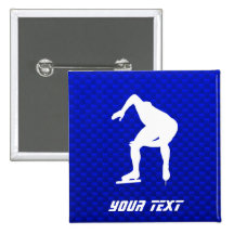 Blue Speed Skater Pin