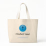 Blue Sphere With Keyhole Customizable Bag
