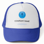 Blue Sphere With Keyhole Customizable Hat