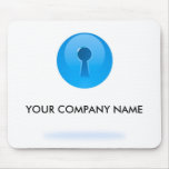 Blue Sphere With Keyhole Customizable Mousepad