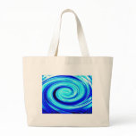 Blue Spherical Geometric Pattern Canvas Bags