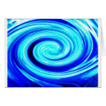 Blue Spherical Geometric Pattern Greeting Cards
