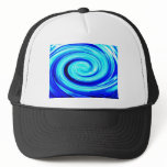 Blue Spherical Geometric Pattern Trucker Hats