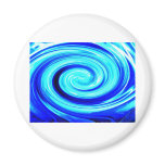 Blue Spherical Geometric Pattern Refrigerator Magnet