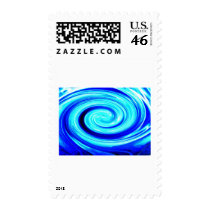 Blue Spherical Geometric Pattern Stamps