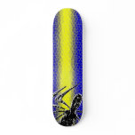 blue spider skate board
