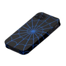 Blue Spiders' Web iPhone 4 Case-Mate Tough