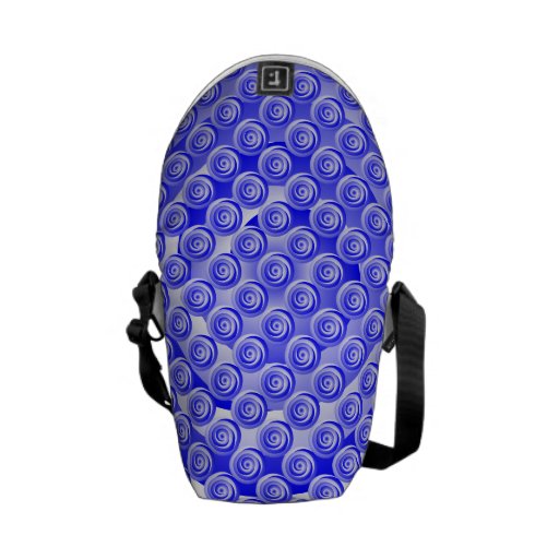 Blue Spiral Illusion Messenger Bag Blue Spiral Illusion Messenger Bag