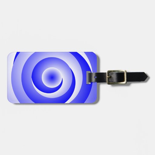 Blue Spiral Illusion Travel Bag Tag Blue Spiral Illusion Travel Bag Tag