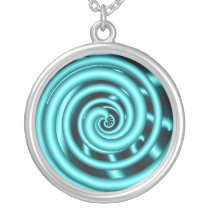 Blue Spiral necklaces