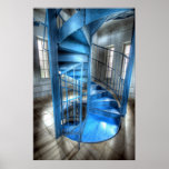 Blue Spiral Posters
