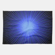 Blue Spirit Circle monogram kitchen towels