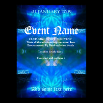Blue Spirit Event Poster Template #013 posters