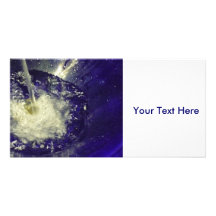 Blue Splash Personalized Photo Card