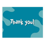 Blue splash thank you design post cards