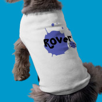 Blue Splatter Doggie Shirt with Bone pet clothing