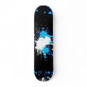 blue splatter skateboards