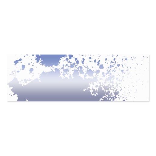 Blue Splatter - Skinny Business Card Template (back side)