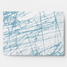 Blue Splatter Star Bar Bat Mitzvah Envelope