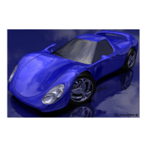 Blue Sports Car posters