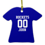 Blue Sports Jersey Christmas Ornaments ornaments