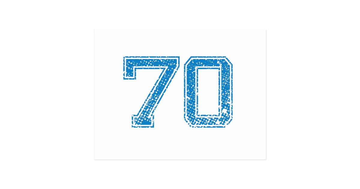 Blue Sports Jerzee Number 70 Postcard
