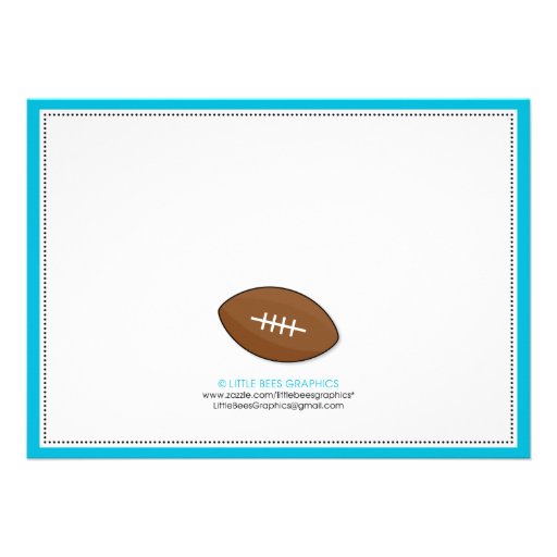 Blue Sports Tailgate Baby Shower Invitations