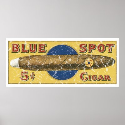 Blue Spot Cigar - distressed by vintageurban