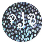 Blue Spot Monogram Stickers Blue Spot Monogram Stickers