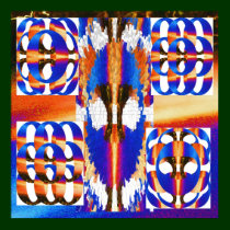 Blue Sq n Circles Magical Patterns posters by doonagiri Blue Sq n Circles Magical Patterns posters