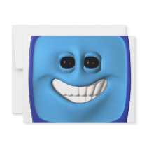 blue square smiley invitations by SmileyFaceStore blue square smiley invitations