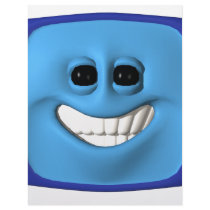 blue square smiley letterhead