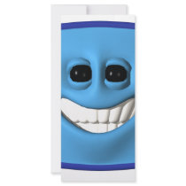 blue square smiley rack cards by SmileyFaceStore blue square smiley rack cards