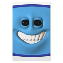 blue square smiley stationery by SmileyFaceStore blue square smiley stationery
