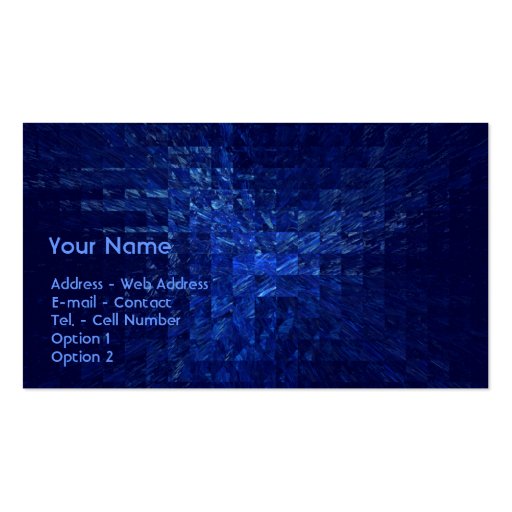 Blue Squared Business Card (front side)
