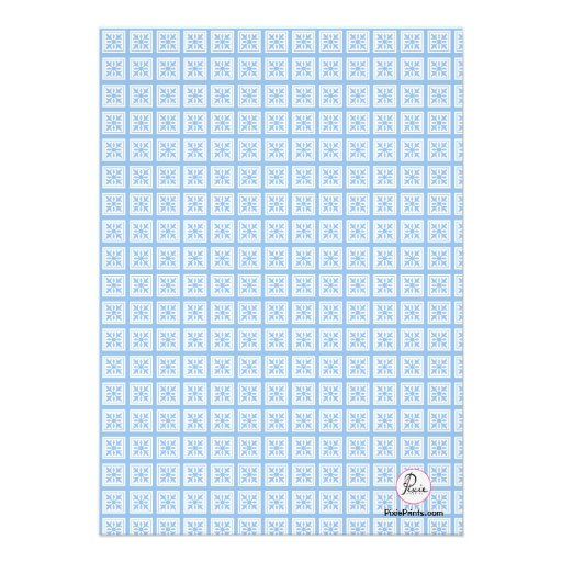 Blue Squares Cross Invitation