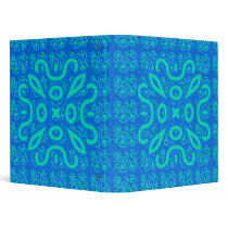 Blue Squiggle Star Binder