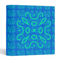 Blue Squiggle Star Binder