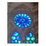 Blue Stained Glass Windows Postcard