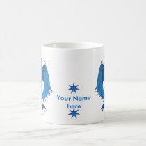 Blue Standing Dragon Mug - Customizable mugs
