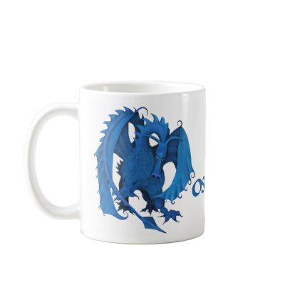 Blue Standing Dragon Mug - Oscar