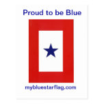 Blue Star Flag Postcard