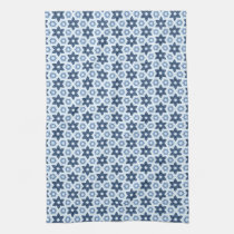 Blue Star flower pattern kitchen Tea towel kitchen towels