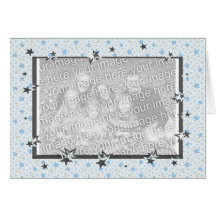 blue star frame greeting card